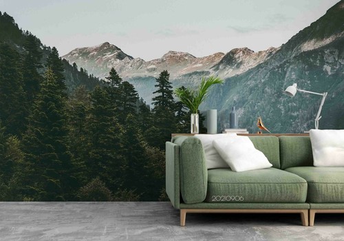 Bergwald landschaft tapete - 3d,
