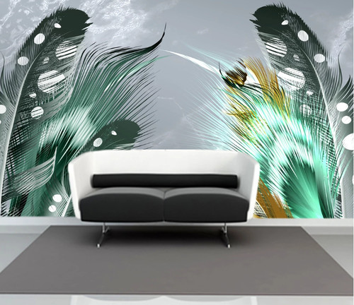 Marmor feder tapete - 3d,