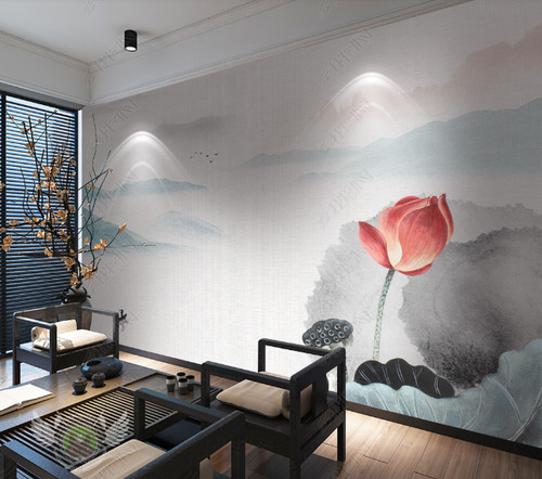 Ink lotus tapete - ink,