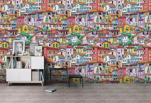 Haus muster tapete wandbild - tapete,