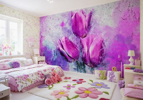 Blumiges mädchen schlafzimmer - mädchen,
