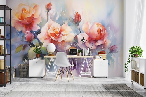 Aquarell rose q3189 tapete - q3189,