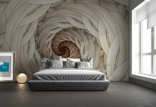 Beige rote spiralen abstrakt - beige,