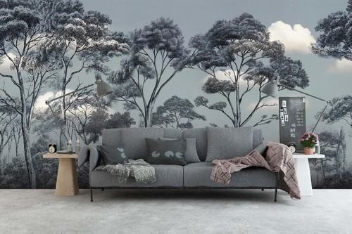 Vintage grau bäume q3145 - 3d,