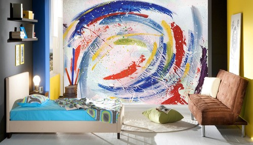 Bunt aquarell q129 tapete - bunt,