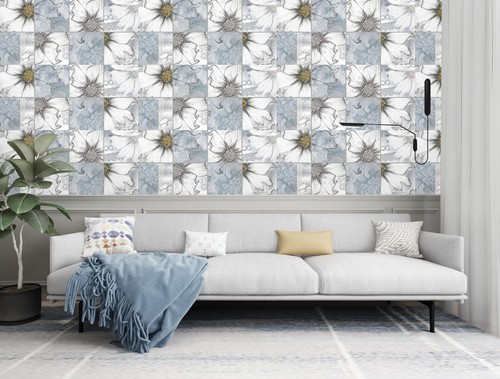 Grau blütenblätter q5297 - 3d,